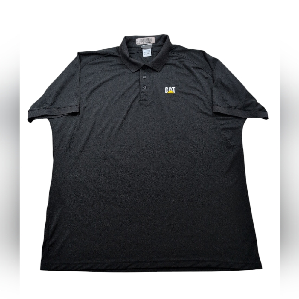 WearGuard  Polo‎ Shirt Men's 2XLL Black Caterpillar Logo Workwear Aramark Crew